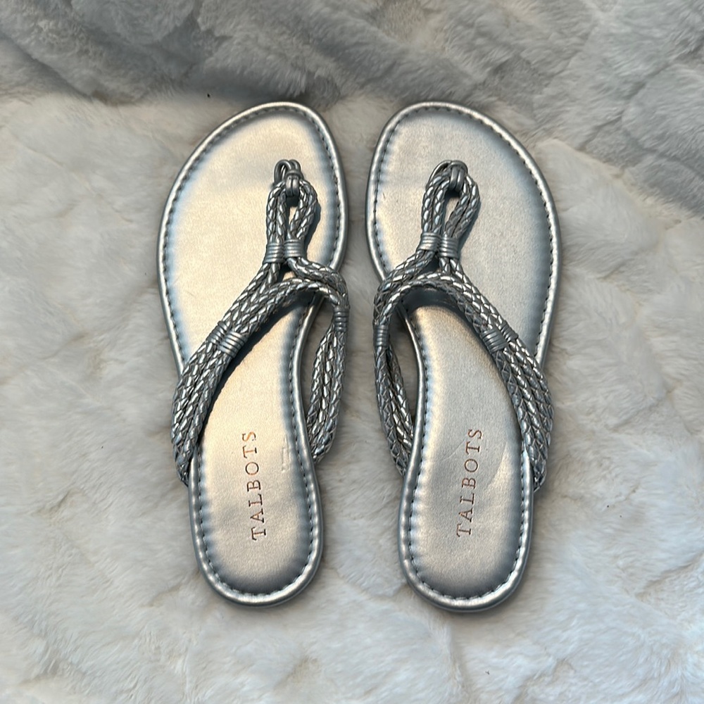 Talbots silver sandals